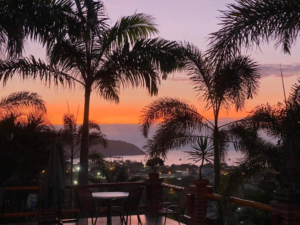 Sunset from the pool deck