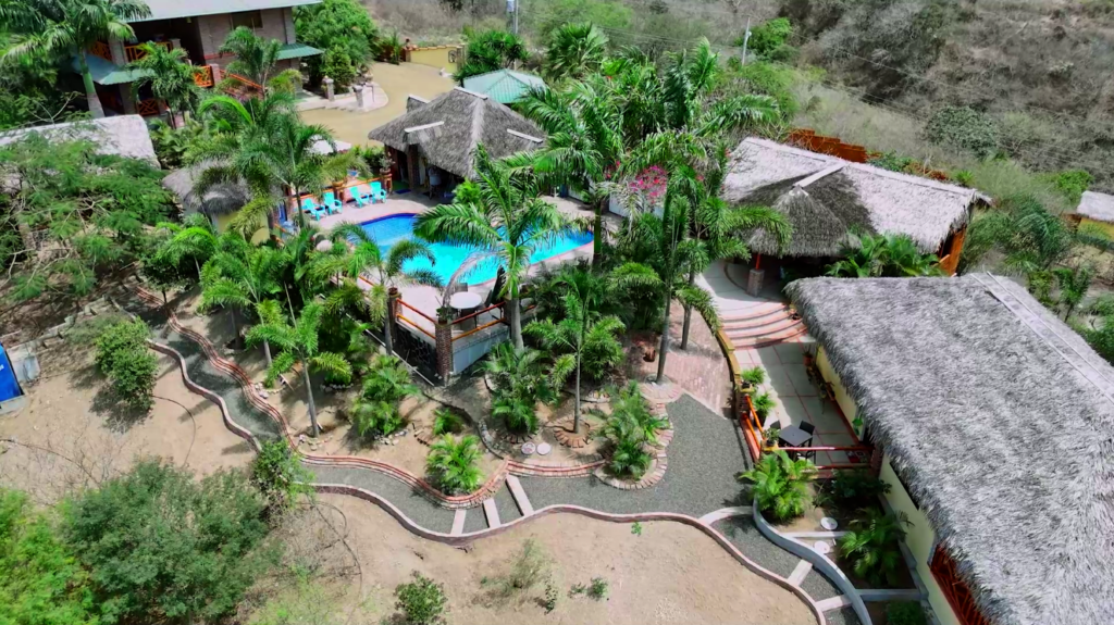 Aerial view of the property